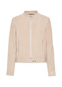 Selected Femme, Damen Lederjacke 'HANNI', Hellbeige
