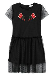 name it, Mädchen Kleid, Rot / Schwarz