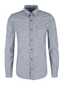 s.Oliver RED LABEL, Herren Hemd, Taubenblau / Weiß