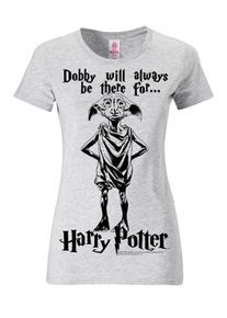 logoshirt, Damen T-Shirt, Graumeliert / Schwarz