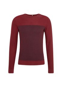 Tom Tailor, Herren Sweatshirt 'structure mix highlight', Rot / Burgunder