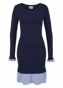 Tom Tailor Polo Team, Damen Strickkleid, Marine / Wei&szlig;