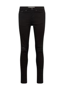 New Look, Herren Jeans 'RPASO 06.04.18 BLACK BUSTED KNEE', Black Denim