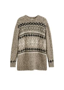 Mango, Damen Pullover 'Cowboy', Greige / Schwarz