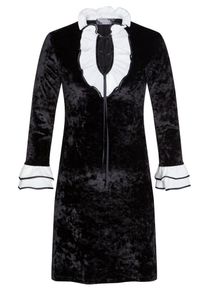 Nicowa, Damen Samtkleid 'ELENA', Schwarz / Weiß