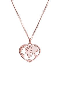 Elli, Damen Halskette 'Weltkugel', Rosegold