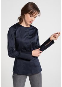 Eterna, Damen Langarm Bluse SLIM FIT, Marine