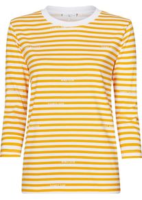 Tommy Hilfiger, Damen T-Shirt 'Kellie C-NK Tee', Hellorange / Wei&szlig;