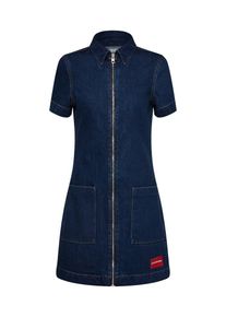 Calvin Klein Jeans, Damen Kleid 'Zip Front Diner', Blue Denim