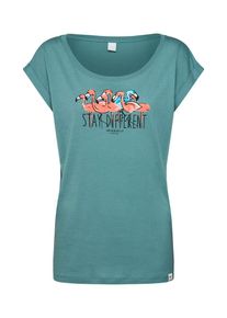 Iriedaily, Damen Shirt 'Flamingo Bay', Petrol