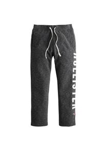 Hollister, Herren Hose 'ICONIC LOGO STRAIGHT LEG', Grau / Anthrazit / Kirschrot / Weiß