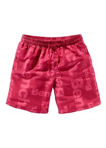 Bench, Herren Badeshorts, lange Form, Hellrot