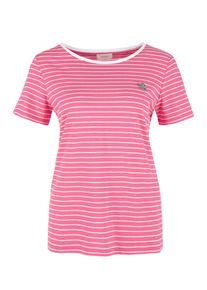 TRIANGLE, Damen Ringelshirt, Pink / Wei&szlig;