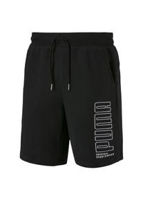 Puma, Herren Athletics Sweatshorts, Schwarzmeliert / Weiß