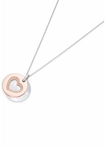 Firetti, Damen Herzkette, Rosegold / Silber