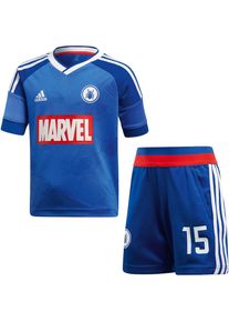 adidas Performance, Set: T-Shirt + Shorts 'Spider Man', Blau / Rot