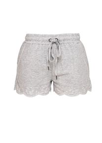 s.Oliver RED LABEL, Damen Shorts, Graumeliert / Wei&szlig;