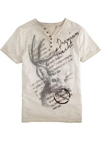 Marjo, Herren Trachtenshirt mit Printdetails, Sand