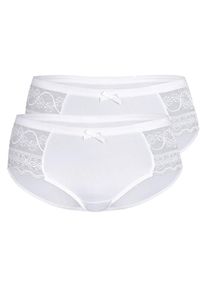 Sassa Mode Sassa, Damen Pant 'FANCY LACE', Wei&szlig;