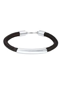 PAULO FANELLO, Herren Armband, Schwarz / Silber