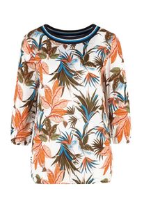 s.Oliver RED LABEL, Damen Shirt, Khaki / Orange / Weiß