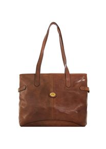 The Bridge, Damen Story Donna Shopper Tasche Leder 37 cm, Karamell