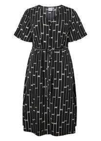 JUNAROSE, Damen Kleid, Schwarz / Weiß