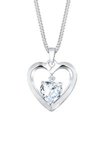 Diamore, Damen Halskette 'Herz', Weiß