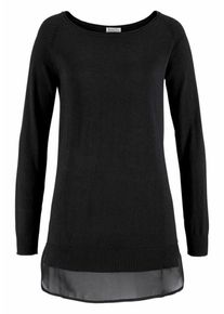 Boysen's BOYSEN'S, Damen Longpullover, Schwarz