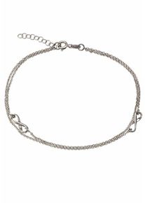 Firetti, Damen Fußkette »Infinity Unendlichkeitsschleife«, Silber