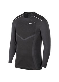 Nike, Herren Laufshirt 'Techknit', Dunkelgrau / Schwarz / Wei&szlig;