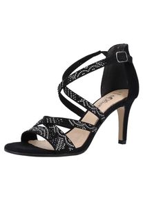s.Oliver BLACK LABEL, Damen Sandalen, Schwarz / Silber