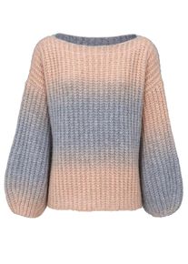 Heine, Damen Pullover, Taubenblau / Rosé