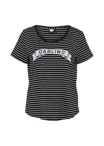 Catwalk Junkie, Damen T-Shirt 'EVEREST', Schwarz / Weiß