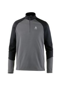 Odlo, Herren Langarmshirt 'Planches', Grau / Schwarz