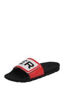 Hunter, Damen Badeschuh mit Klettverschluss, Rot / Schwarz