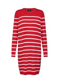 Only, Damen Kleider 'onlAYO L/S DRESS KNT', Rot / Weiß
