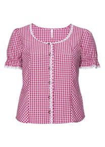 sheego Style, Damen Karobluse, Pink / Wei&szlig;