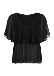 ZIZZI, Damen Bluse 'XACHELLE, S/S, BLOUSE', Schwarz
