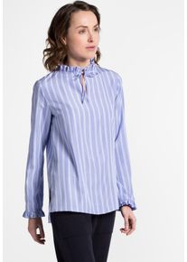 Eterna, Damen Bluse, Hellblau / Weiß