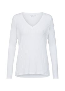 GAP, Damen Pullover 'LS PLUSH RIB VNK', Wei&szlig;
