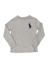 Polo Ralph Lauren, Langarmshirt mit gro&szlig;er Logo-Stickerei, Grau