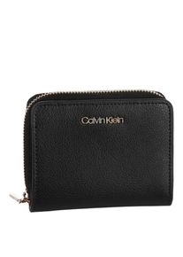 Calvin Klein, Damen Geldbörse 'AVANT MEDIUM ZIP WFLAP', Schwarz