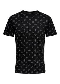Only & Sons Only & Sons, Herren T-Shirt, Grau / Schwarz