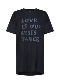 ZOE KARSSEN, Damen T-Shirt 'boyfriend fit', Dunkelgrau / Schwarz