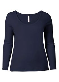 sheego Casual, Damen Langarmshirt, Marine