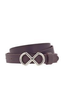 Tom Tailor, Damen G&uuml;rtel 'small curved buckle', Schoko / Silber