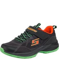 Skechers, Sneakers, Dunkelgrün / Orangerot / Schwarz