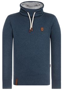 Naketano, Herren Strickpullover 'Feuerkralle', Grau / Petrol