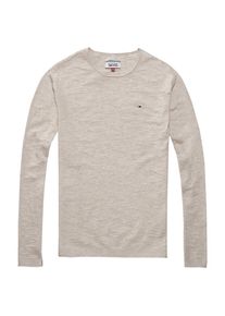 Tommy Jeans, Herren Hilfiger Denim Sweatshirts "THDM BASIC CN SWEATER L/S 1", Beige
